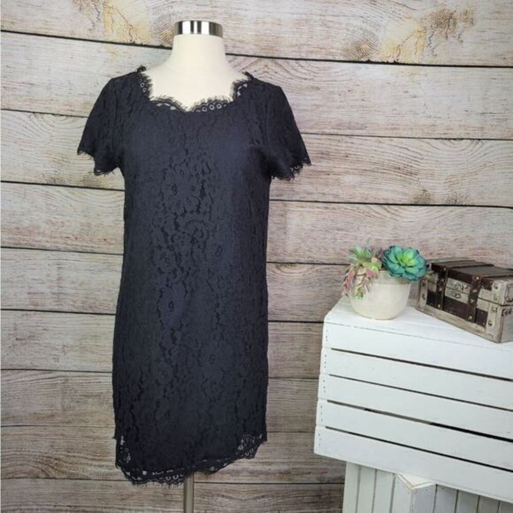 Joie All Over Lace Susina Dress Black Caviar Small‎